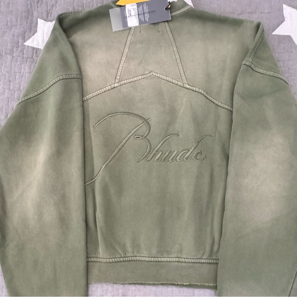 Brand New RHUDE Sage Green Crewneck Sweater with packets size Small with tags! - Picture 5 of 6